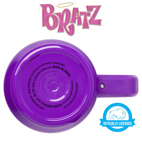 Silver Buffalo Bratz tumbler showcases 40-ounce capacity for substantial beverages.