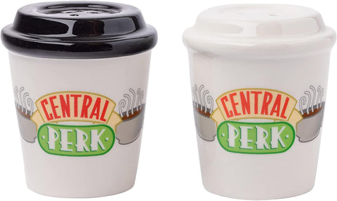 Silver Buffalo Central Perk salt and pepper shaker front view for a stylish Friends-themed table