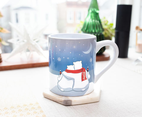 Gift-ready Coca-Cola mug packaging for festive occasions
