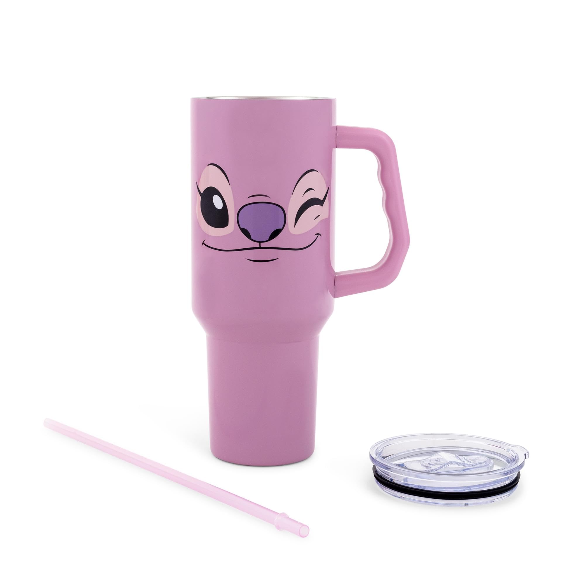 Reusable straw included with Silver Buffalo tumbler supports eco-friendly sipping.