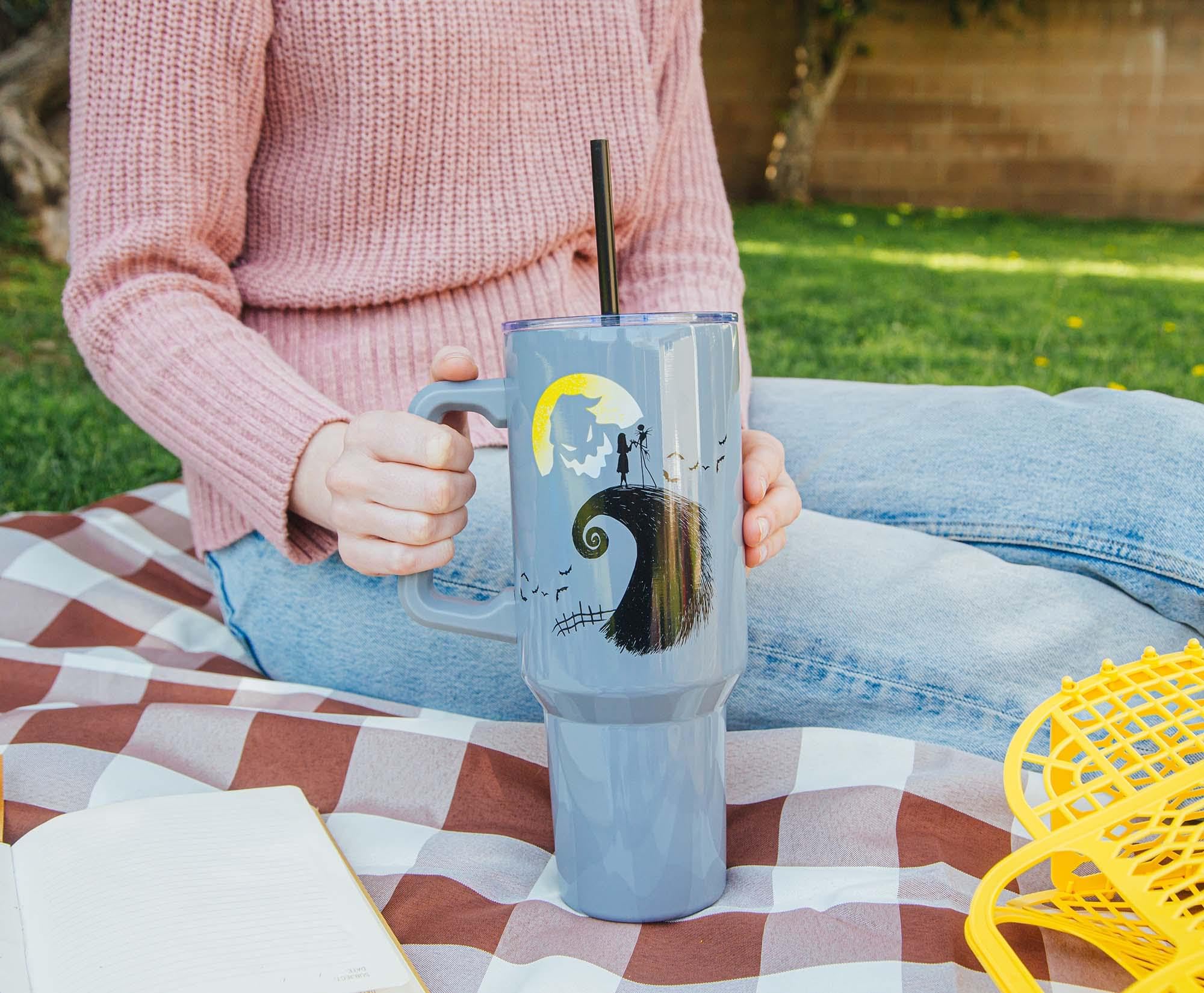 Silver Buffalo official Disney-licensed tumbler shows beloved characters for themed hydration.