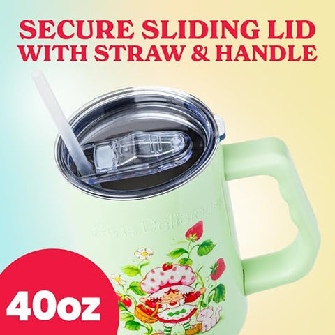 Silver Buffalo Strawberry Shortcake front view featuring nostalgic characters, a playful daily companion