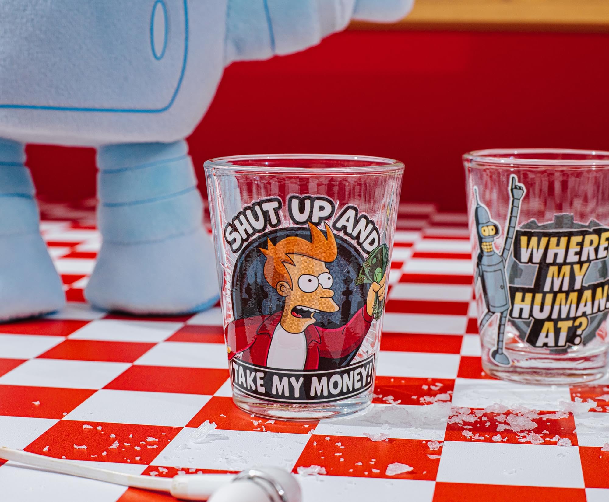 Silver Buffalo Futurama four-piece set viewed front for group celebrations.