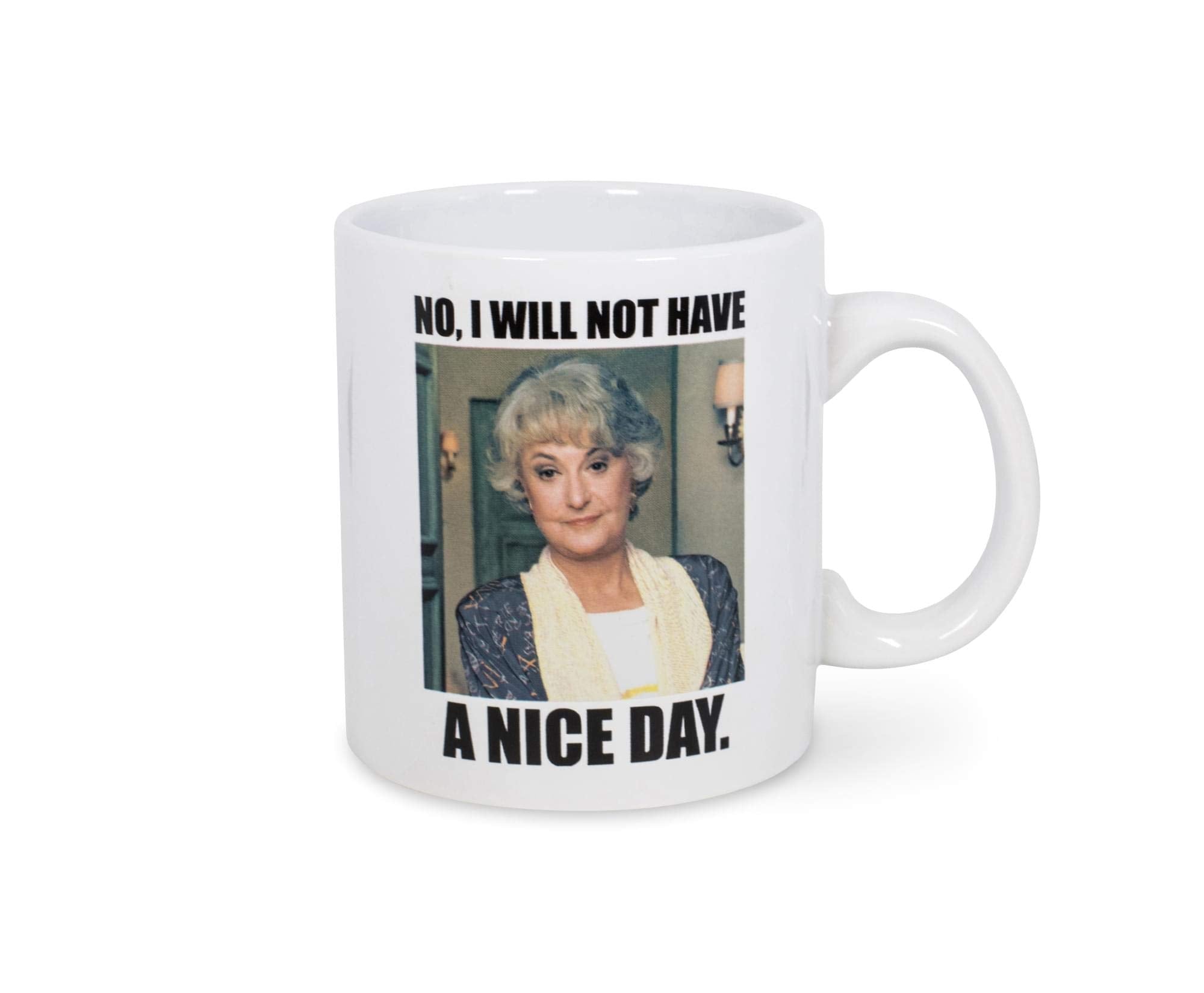 Silver Buffalo Golden Girls mug side with quote for daily mood boost