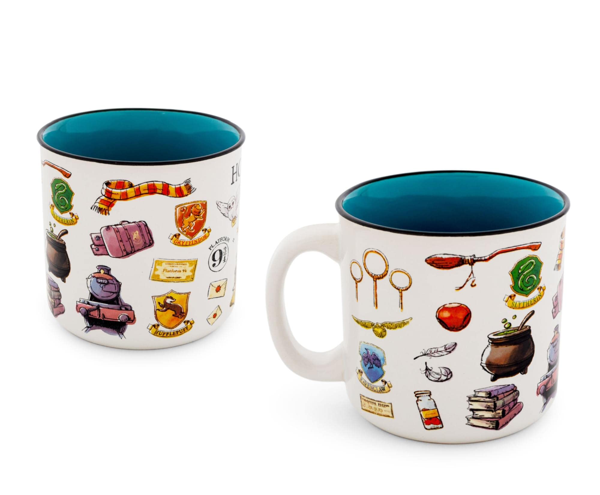 Silver Buffalo Harry Potter icons design on mug for Wizarding World fans