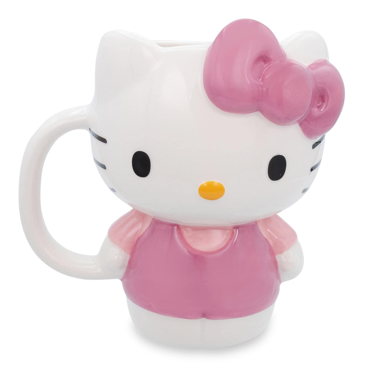 Silver Buffalo Hello Kitty 3D mug front view ideal for cozy mornings.