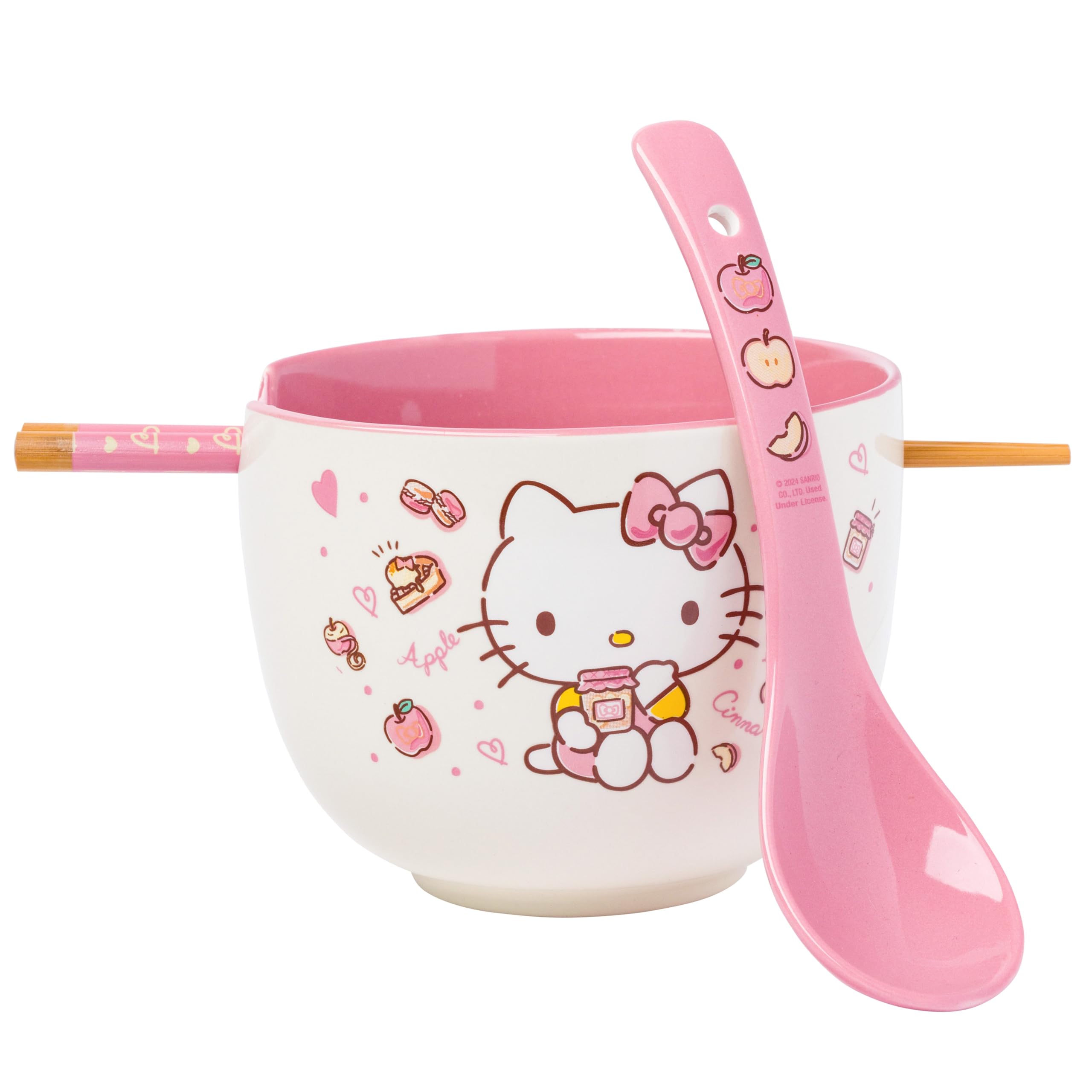 Silver Buffalo Hello Kitty apples cinnamon ceramic bowl for ramen and soups