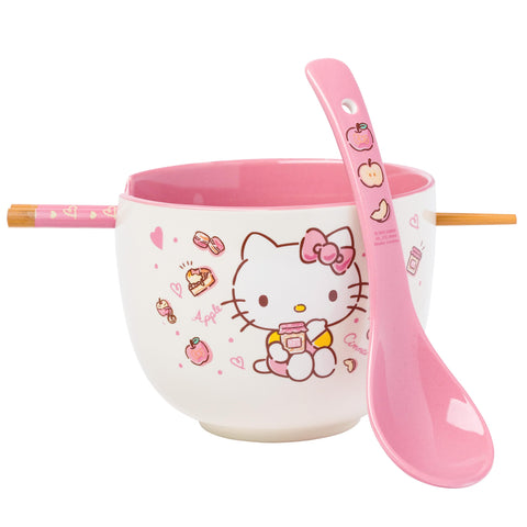 Silver Buffalo Hello Kitty apples cinnamon ceramic bowl for ramen and soups