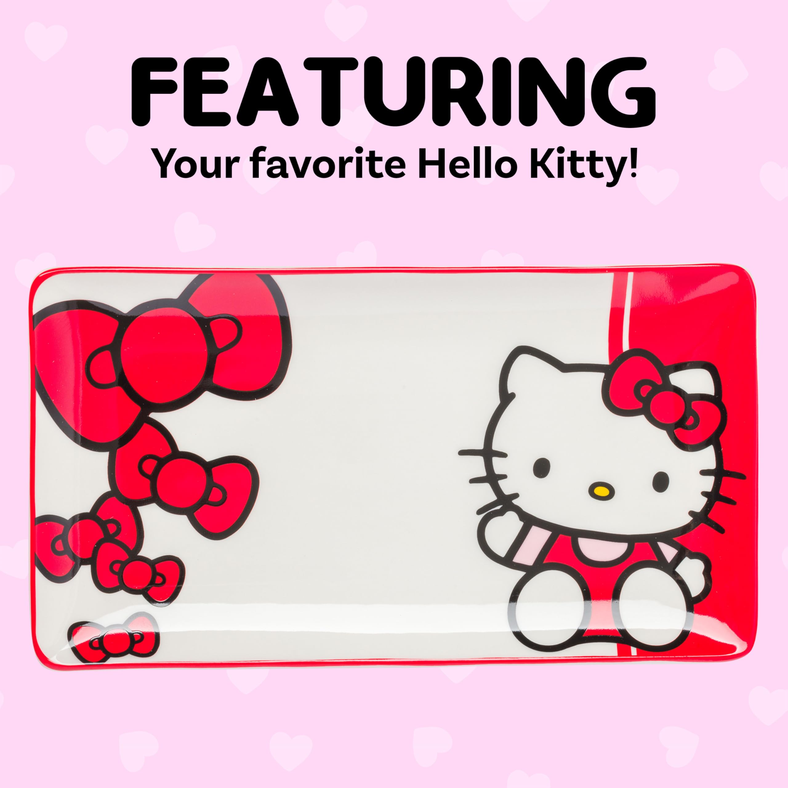 Silver Buffalo Hello Kitty reusable chopsticks for meals.