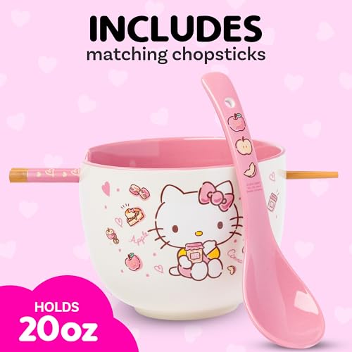 Silver Buffalo Hello Kitty chopsticks set complements the bowl