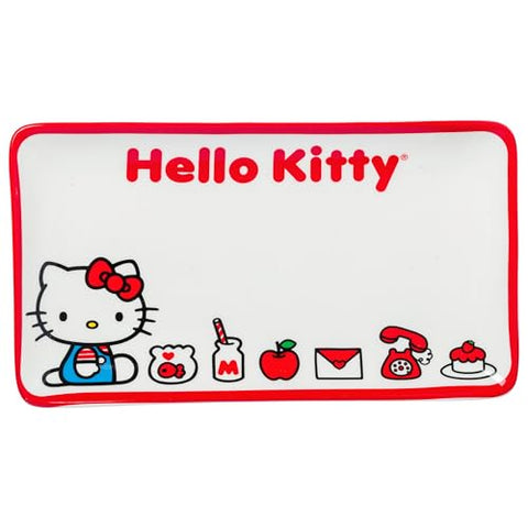 Dipping dish interior with Hello Kitty face for cute dipping sauces.