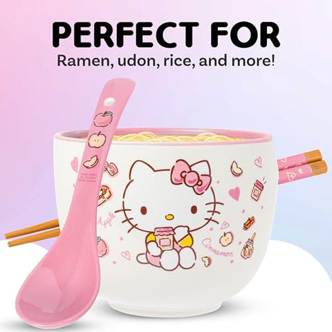 Silver Buffalo Hello Kitty microwave-safe bowl for quick reheats