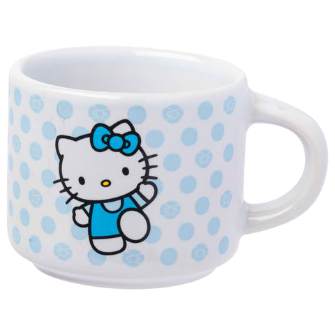 Silver Buffalo Hello Kitty mug is top-rack dishwasher-safe; the rack should not be microwaved.