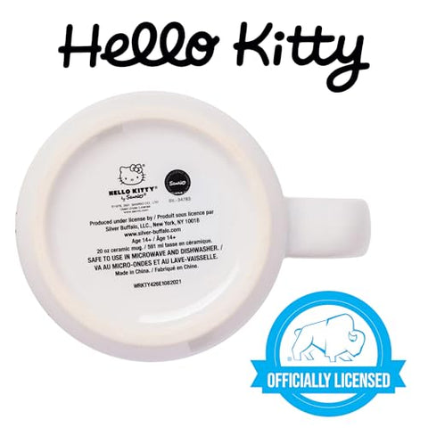 Hello Kitty mug with 20oz capacity suitable for coffee tea or cocoa