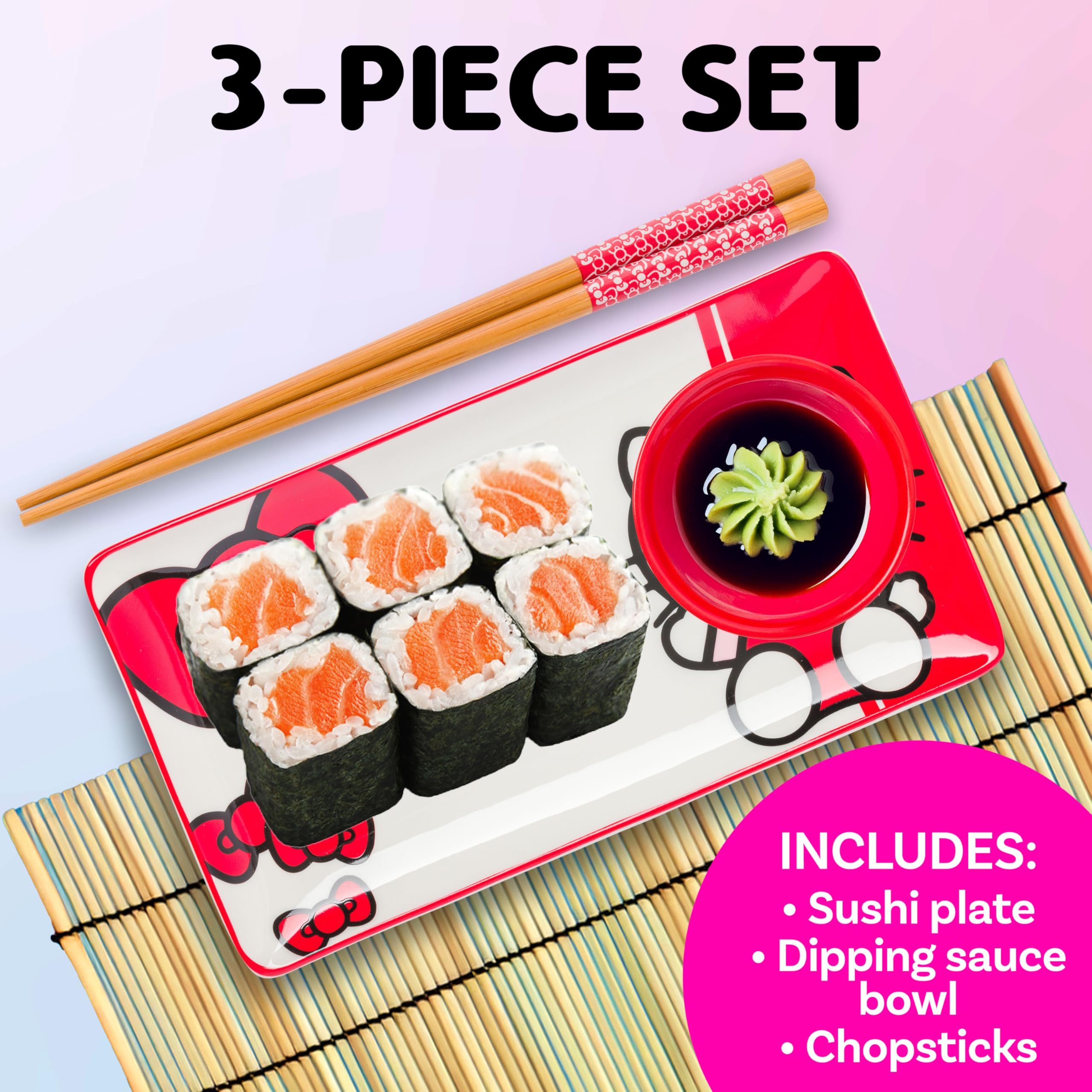 Silver Buffalo Hello Kitty sauce dish for dipping soy sauce.