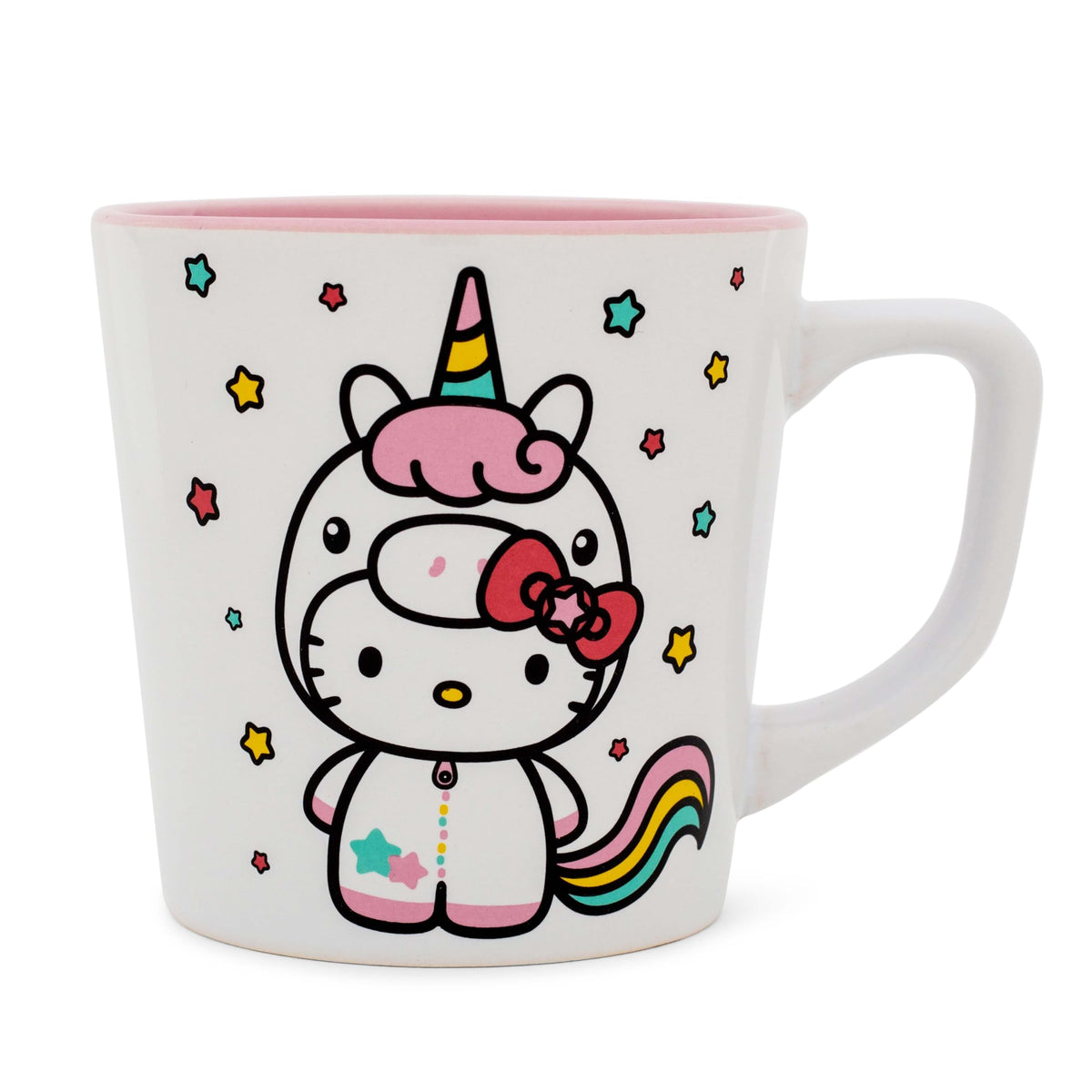Silver Buffalo Hello Kitty Unicorn 17oz mug front view ideal for daily coffee rituals.