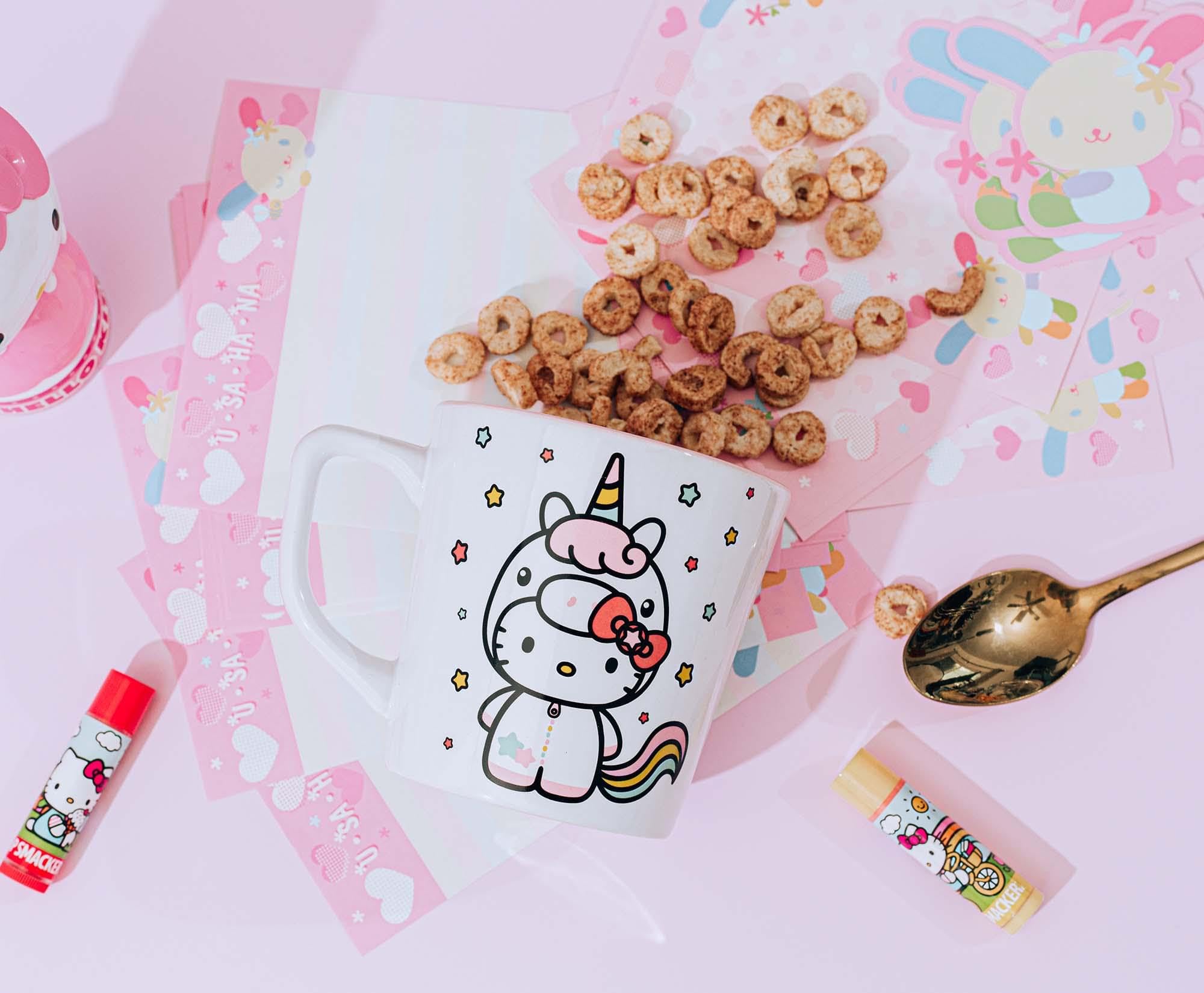 Silver Buffalo Hello Kitty Unicorn mug official merch for fans and collectors.