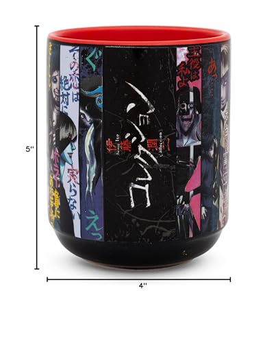 Silver Buffalo Junji Ito teacup holds about 9 ounces for a full aroma brew.