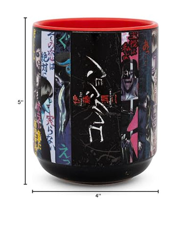 Silver Buffalo Junji Ito teacup holds about 9 ounces for a full aroma brew.