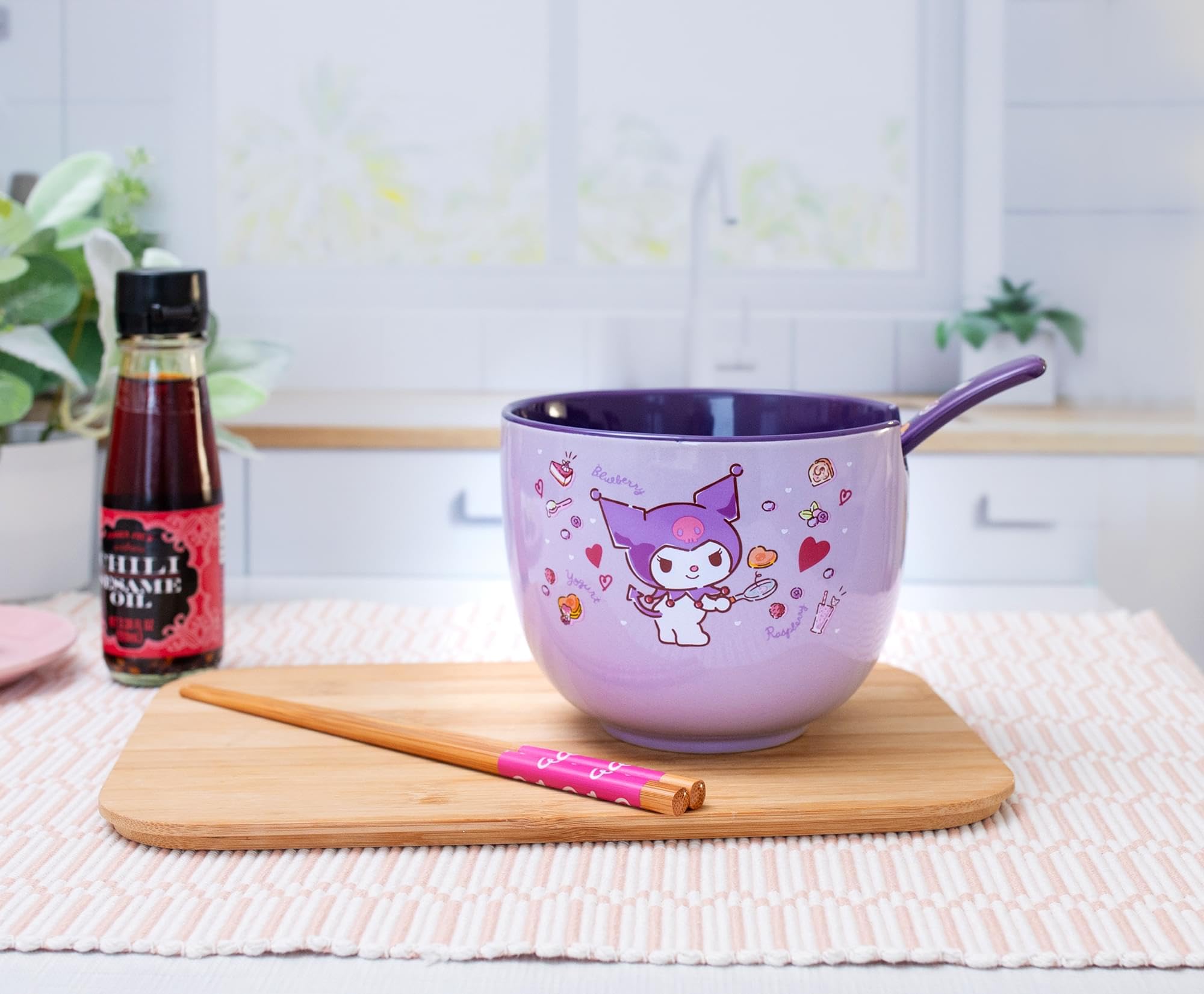 Silver Buffalo Kuromi set packaging display showcasing official Sanrio collectible appeal.