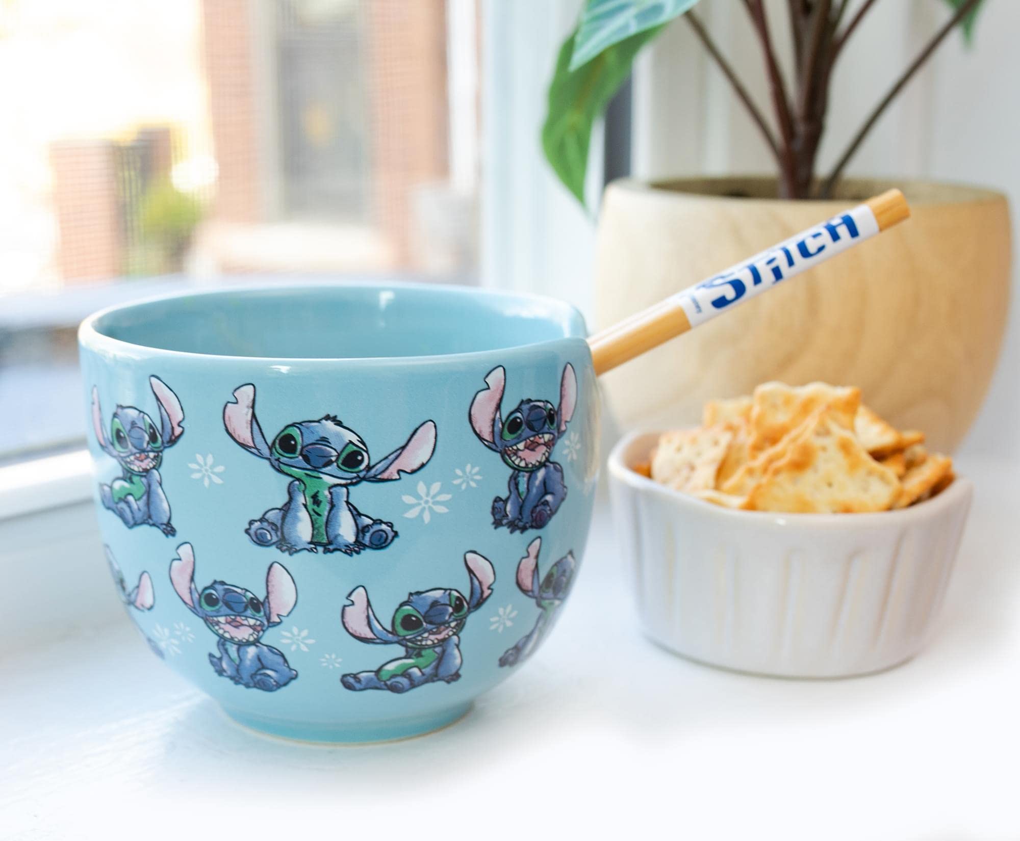 Silver Buffalo Disney Lilo & Stitch dinnerware set in a compact 20-ounce form