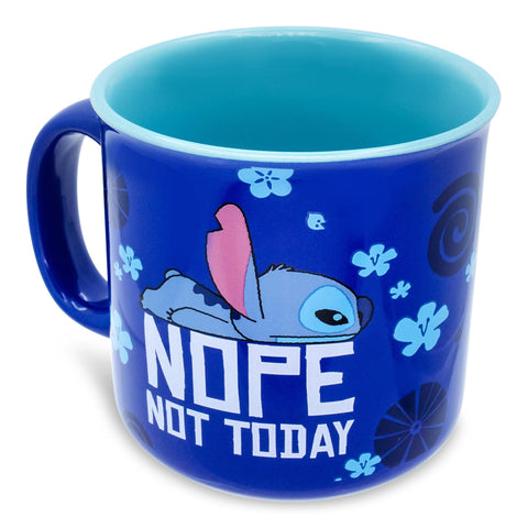 Silver Buffalo Lilo Stitch mug with handle detail for easy grip
