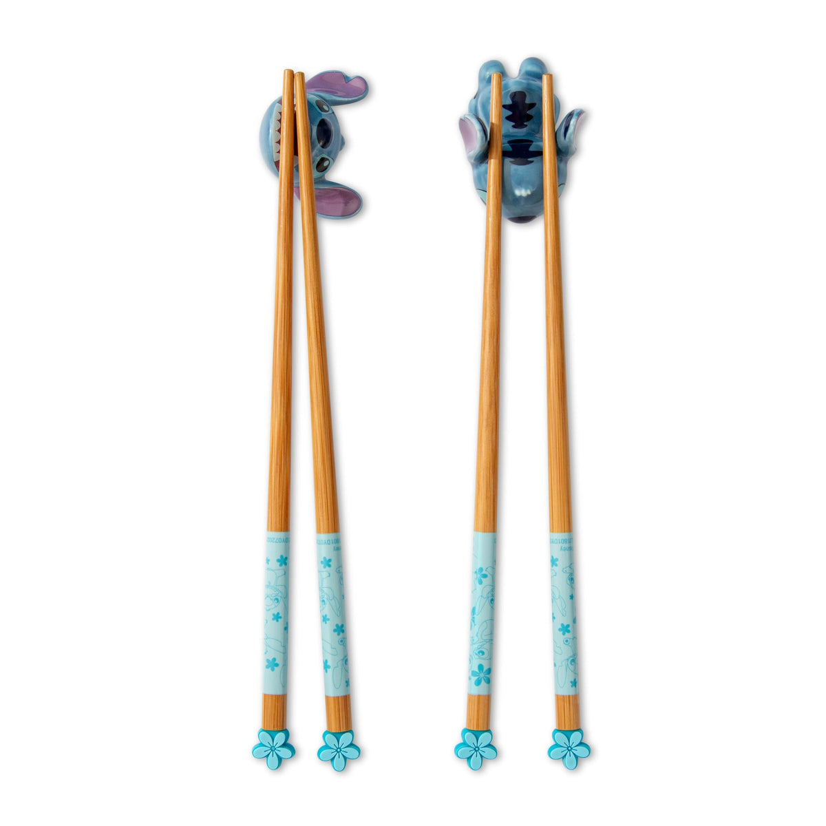 Silver Buffalo Lilo & Stitch wooden chopsticks 2-pack for ramen and sushi.