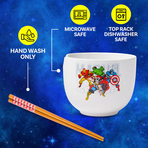 Silver Buffalo Marvel ramen bowl with Iron Man for action-packed meals.