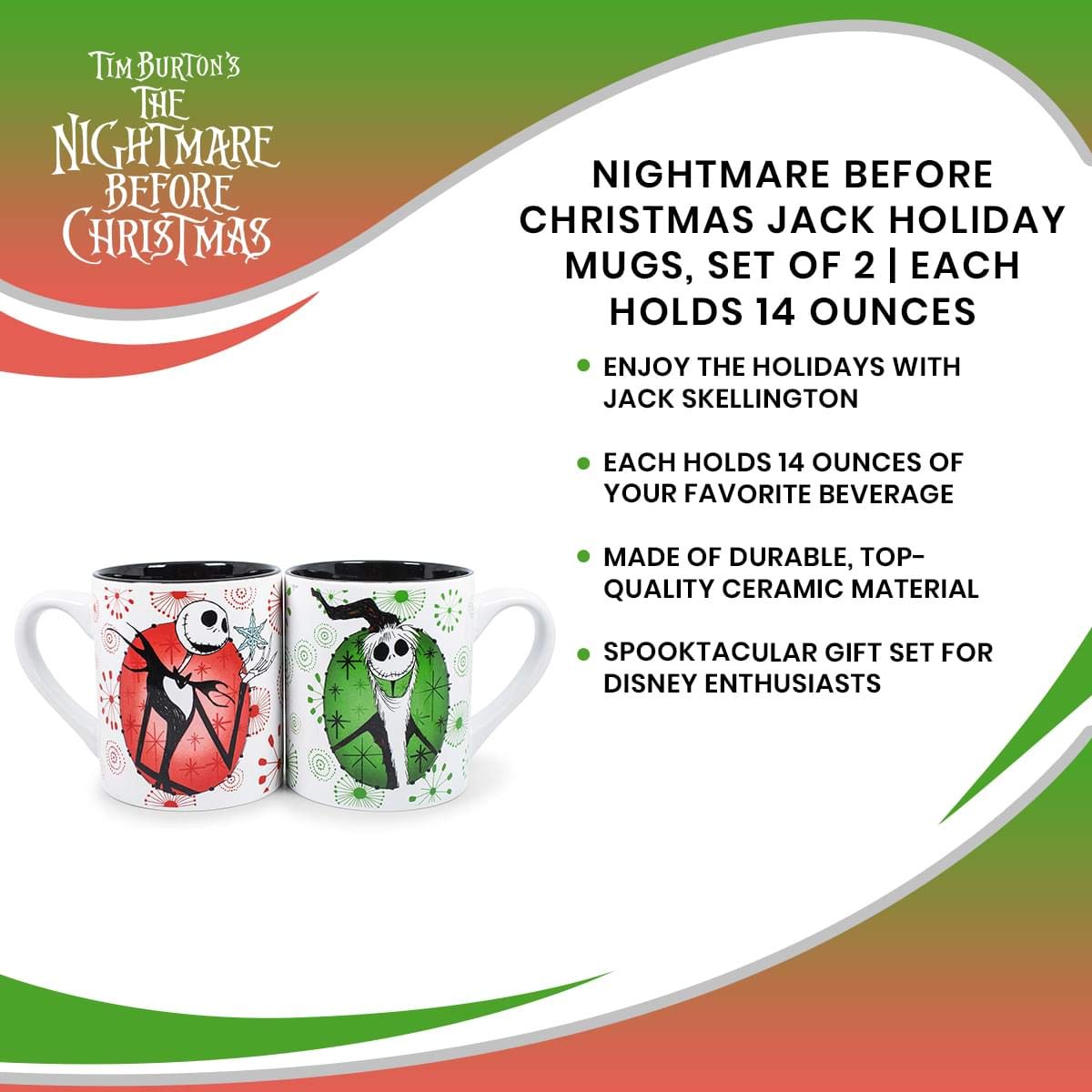 Silver Buffalo Nightmare Before Christmas mug—perfect gift for fans and students
