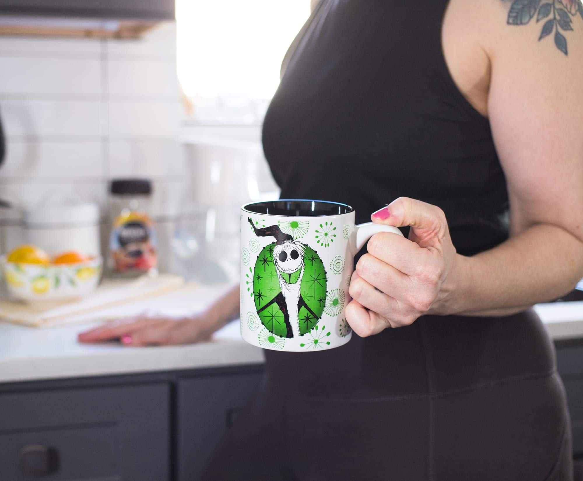 Silver Buffalo Nightmare Before Christmas heat-reveal mug design that appears when hot