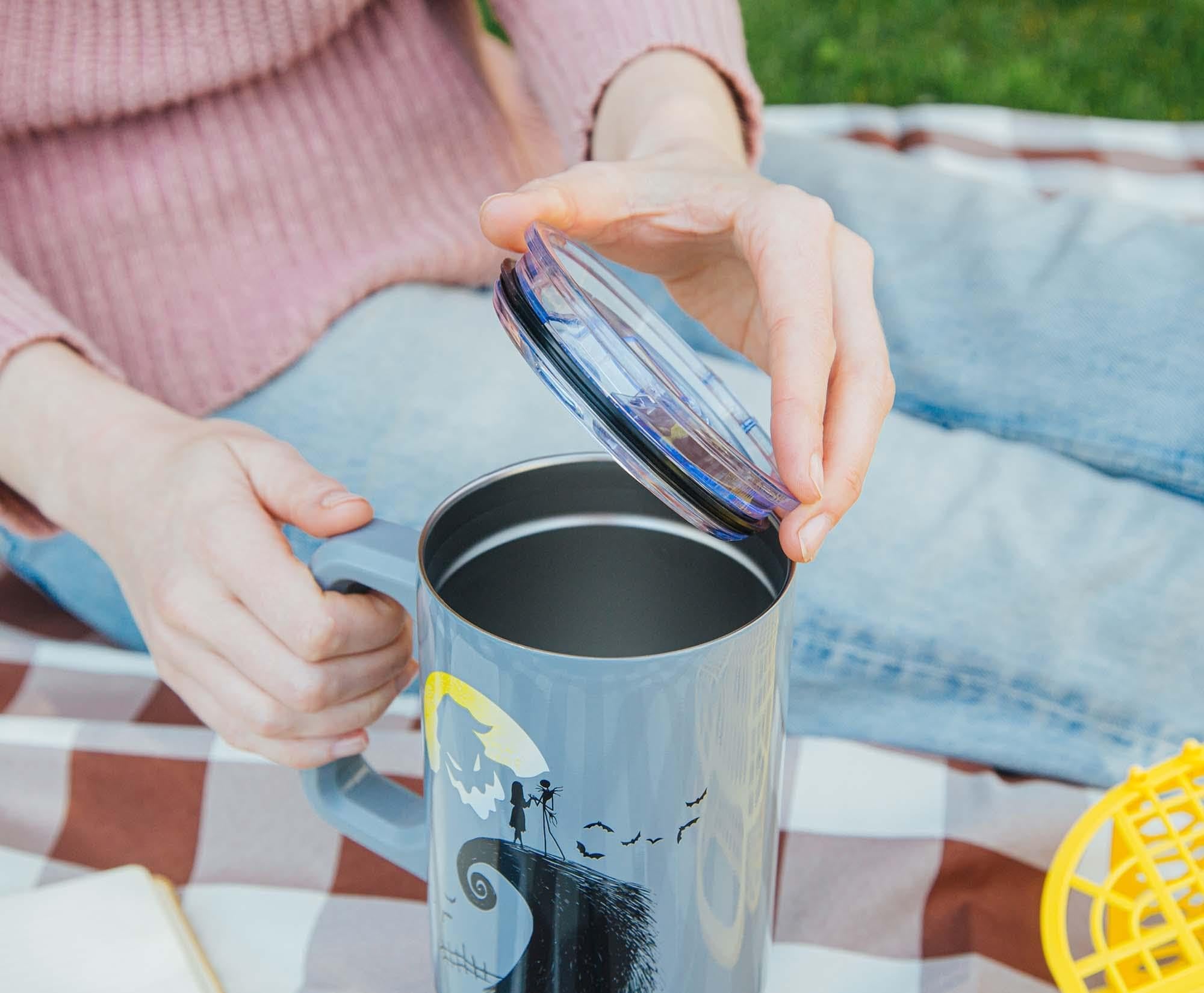 Silver Buffalo Nightmare tumbler makes a practical gift for fans and collectors.
