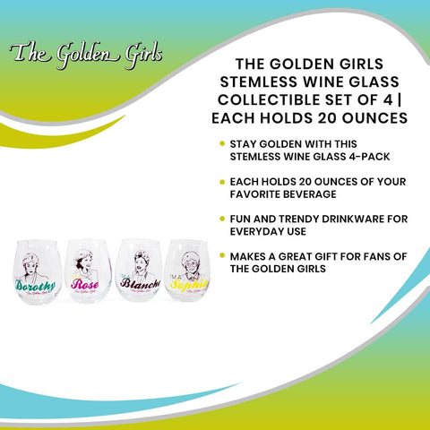 Silver Buffalo officially licensed Golden Girls glass set adds timeless charm