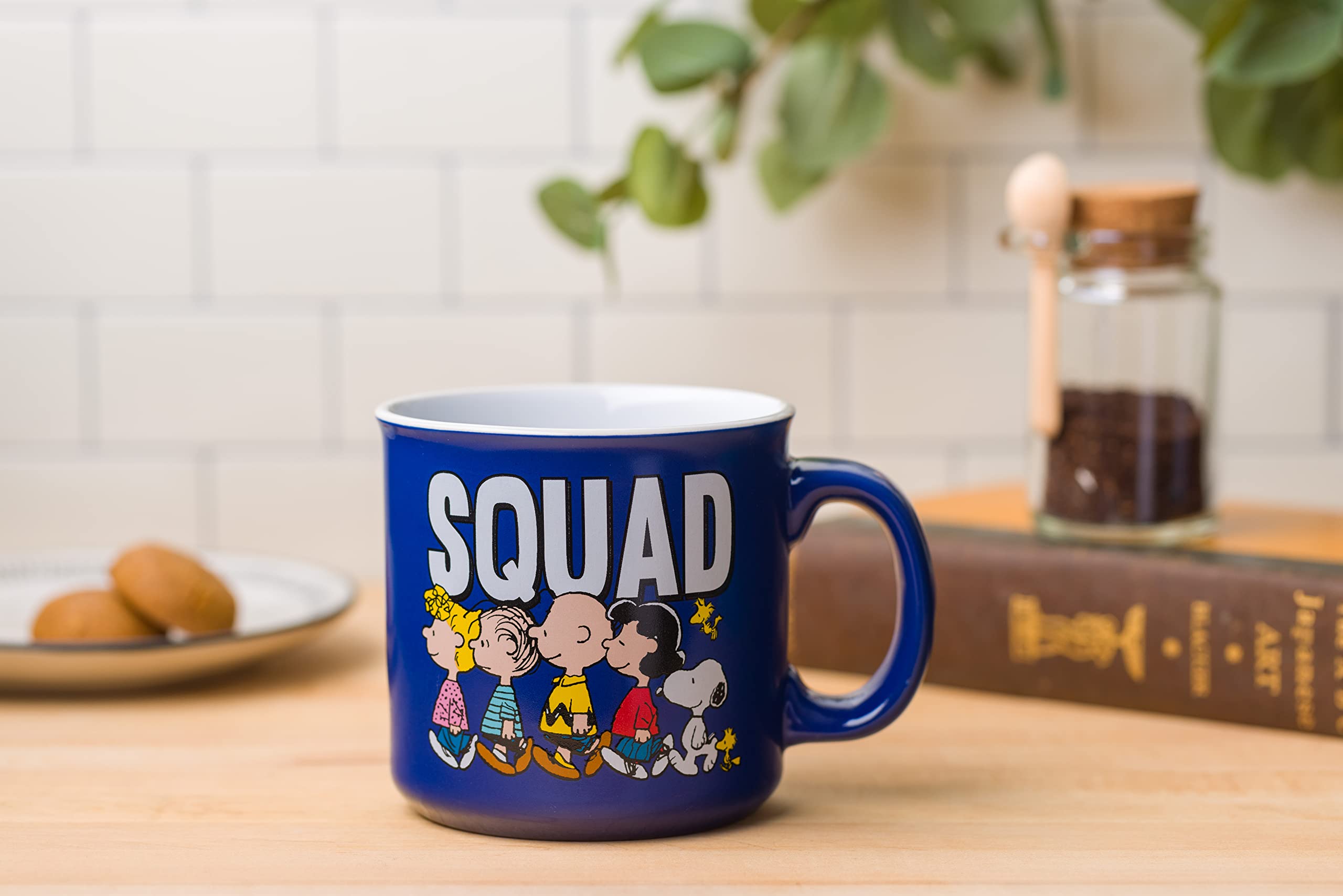 Mug in use on a desk, great for coffee or tea rituals.