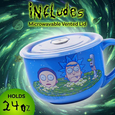 Silver Buffalo Rick and Morty ceramic mug graphic, durable for hot or cold drinks