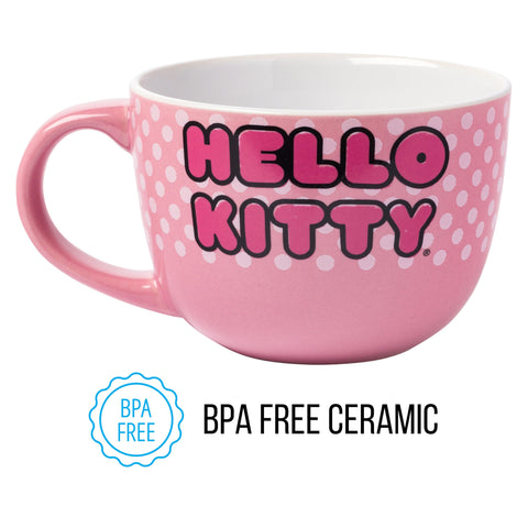 Officially licensed Sanrio product from Silver Buffalo, Hello Kitty mug.