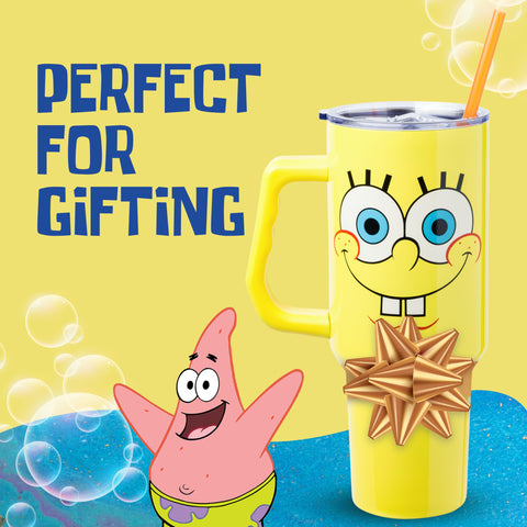 Road trip-ready SpongeBob tumbler, great for beverages on the go.