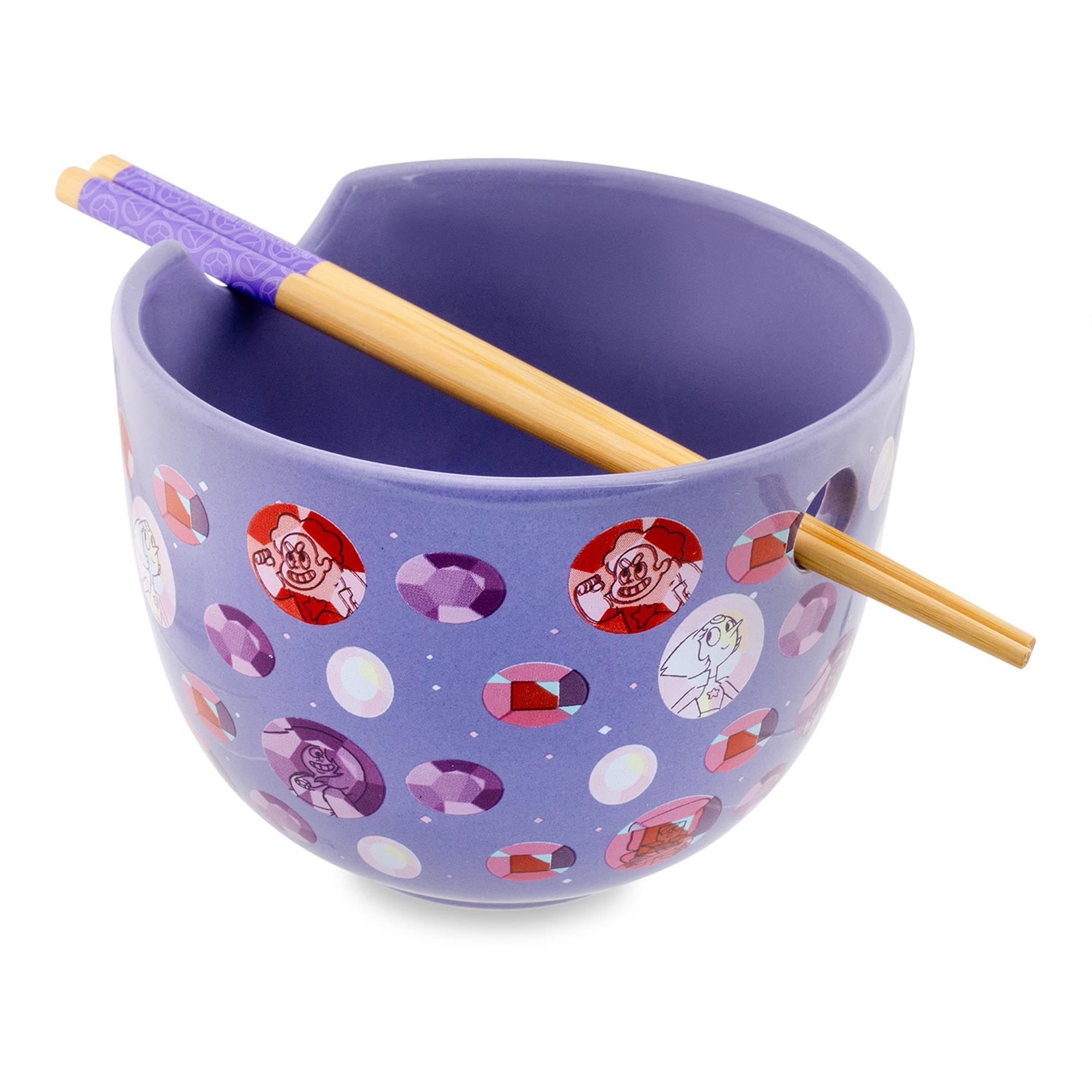Silver Buffalo Steven Universe ramen bowl with gemstone motif for themed meals