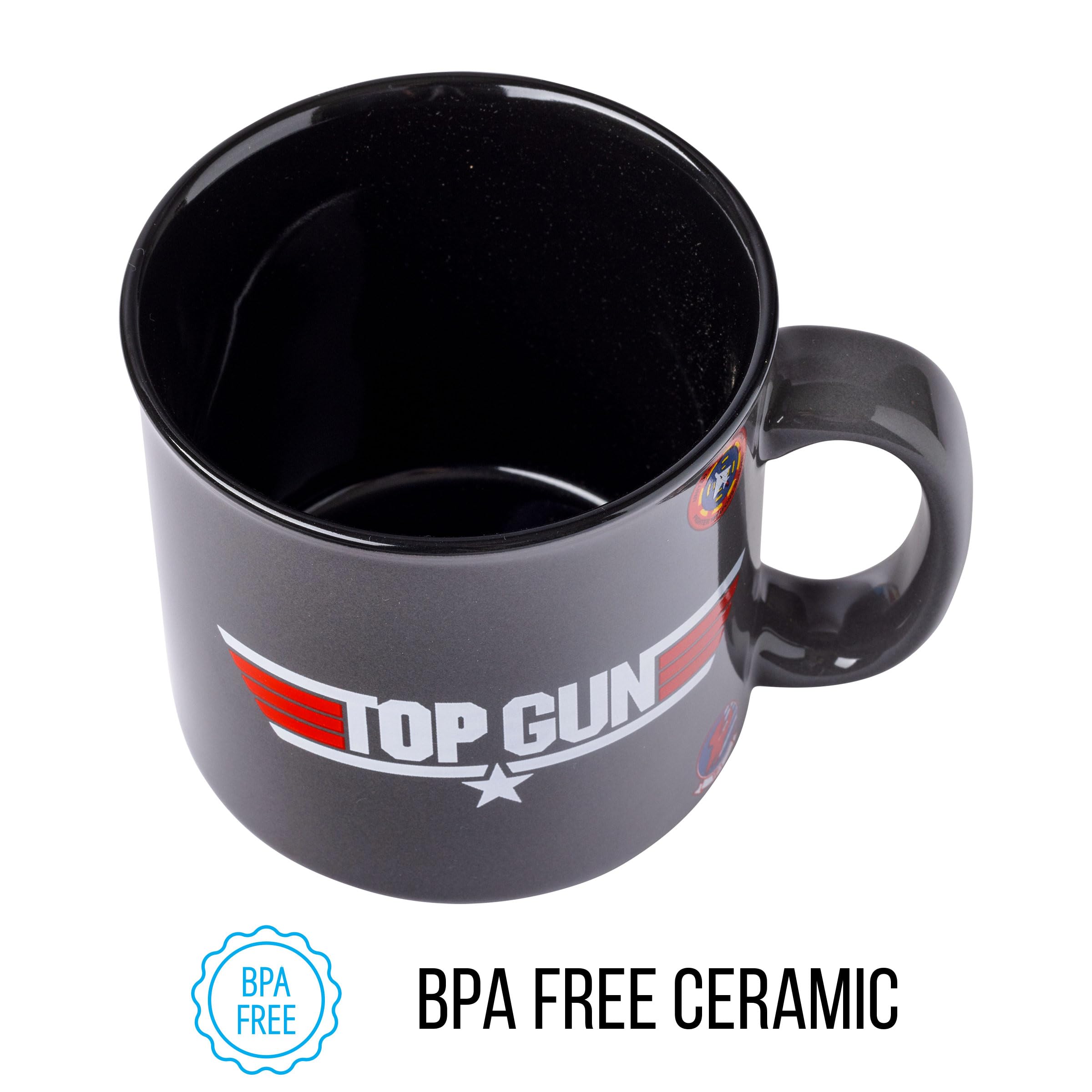 Silver Buffalo Top Gun Maverick 20oz mug care-instructions, simple machine wash friendly.
