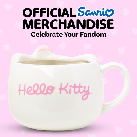 Silver Buffalo Hello Kitty decor mug for keepsakes and storage.