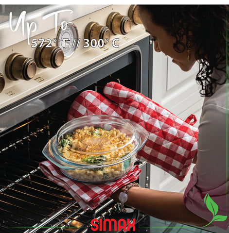 SIMAX borosilicate glass casserole showcases inside without odors or flavors