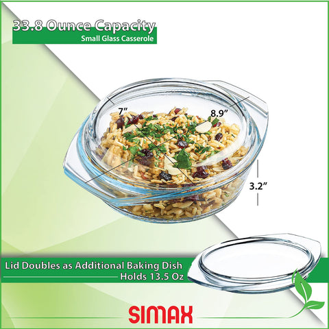 SIMAX glass casserole dish is dishwasher safe for quick cleanup.