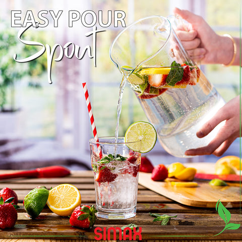 Crystal-clear borosilicate glass showcases the beverage color
