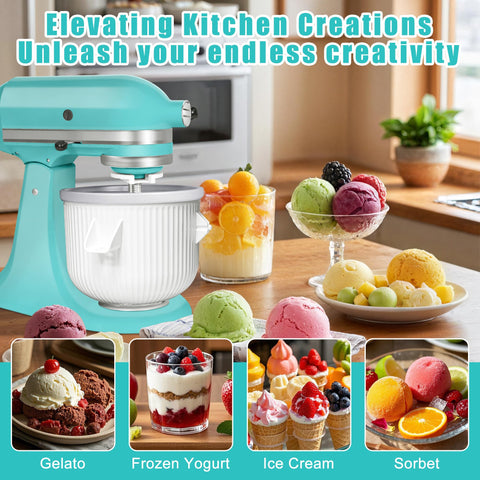 SIMBIKOO ice cream attachment makes a thoughtful KitchenAid gift for dessert lovers.