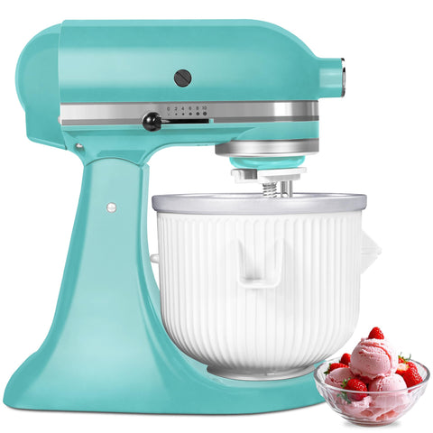 SIMBIKOO ice cream attachment fits KitchenAid 4.5–5 qt mixers.