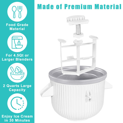 SIMBIKOO insulated freezer bowl preserves cold for silky frozen desserts.
