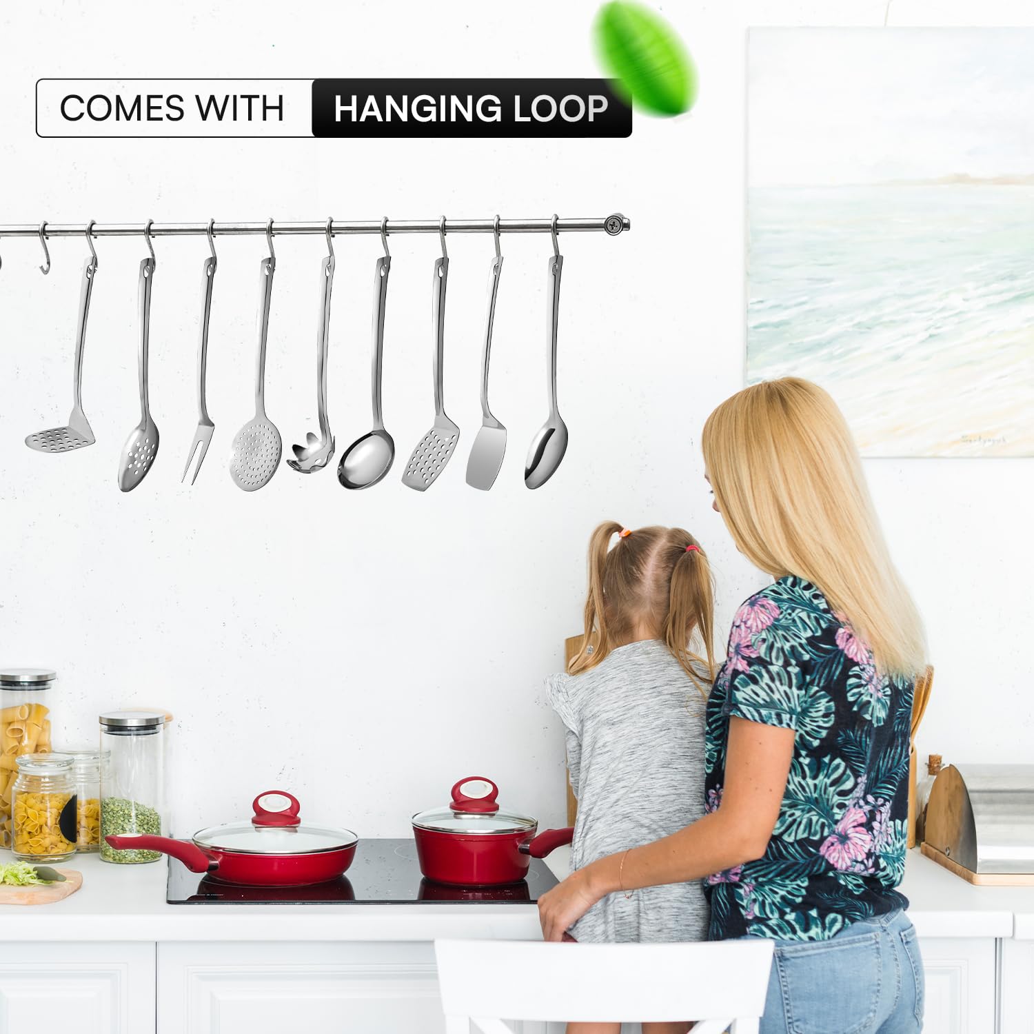 Simcs Handicrafts spaghetti spoon for stirring and serving pasta