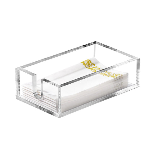 Simetufy acrylic napkin holder clear display for elegant bathroom or dining spaces, keeps napkins tidy.