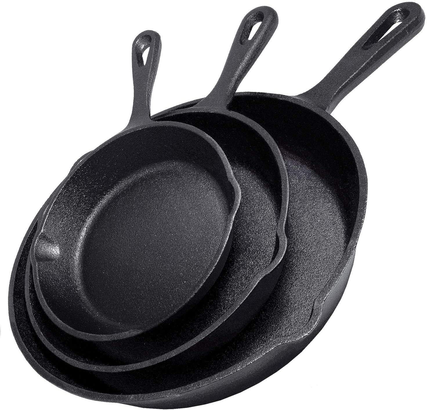Simple Chef Cast Iron Skillet 10-inch: even heat for searing and browning