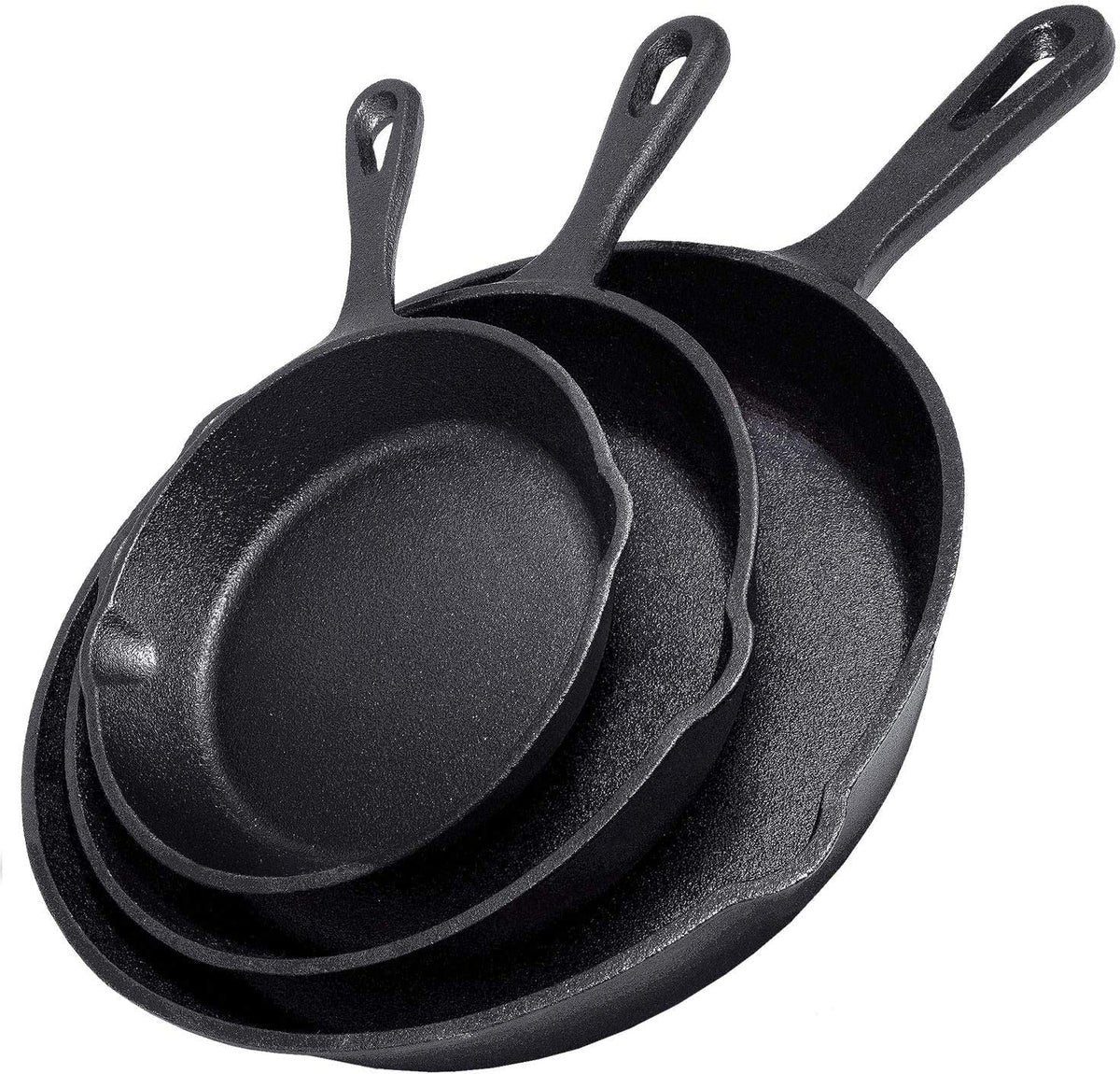 Simple Chef Cast Iron Skillet 10-inch: even heat for searing and browning
