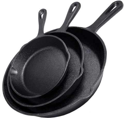 Simple Chef Cast Iron Skillet 10-inch: even heat for searing and browning
